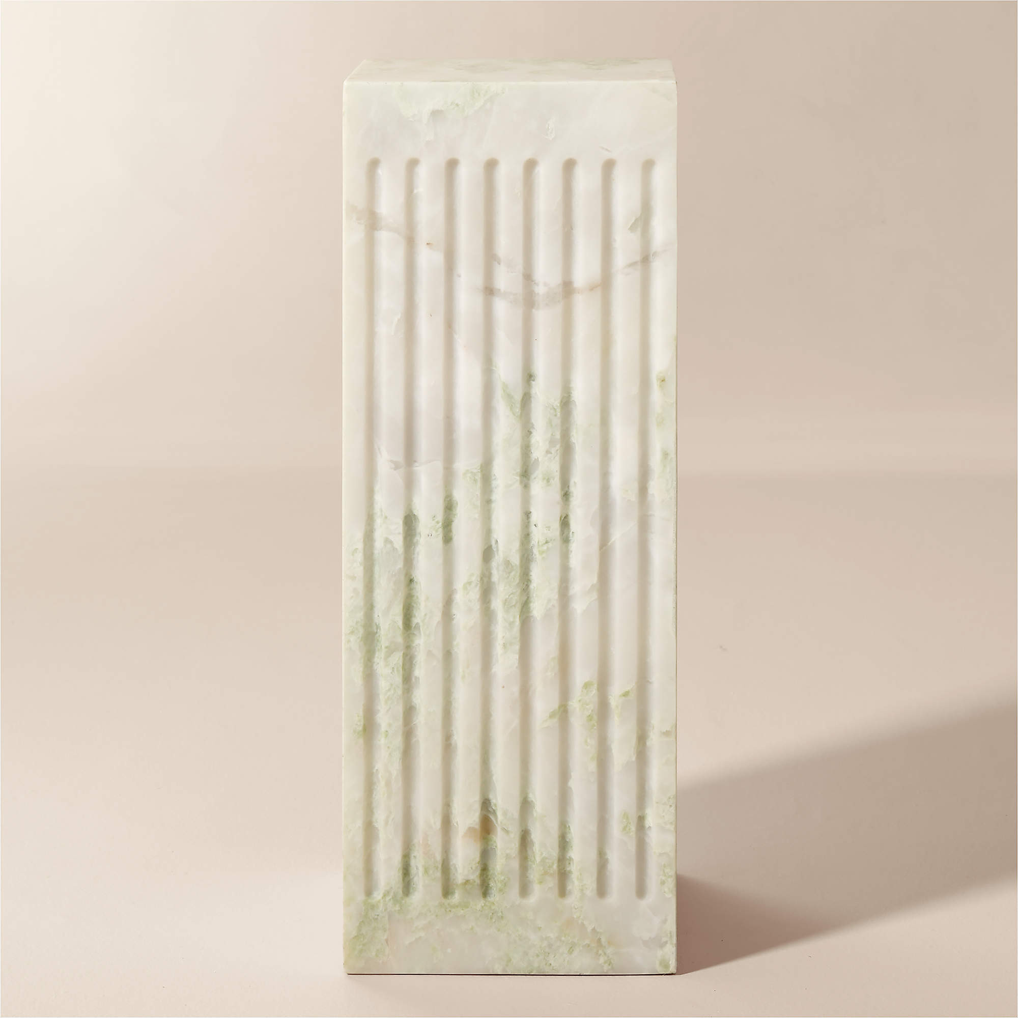 Albi White Marble Side Table + Reviews | CB2 | CB2