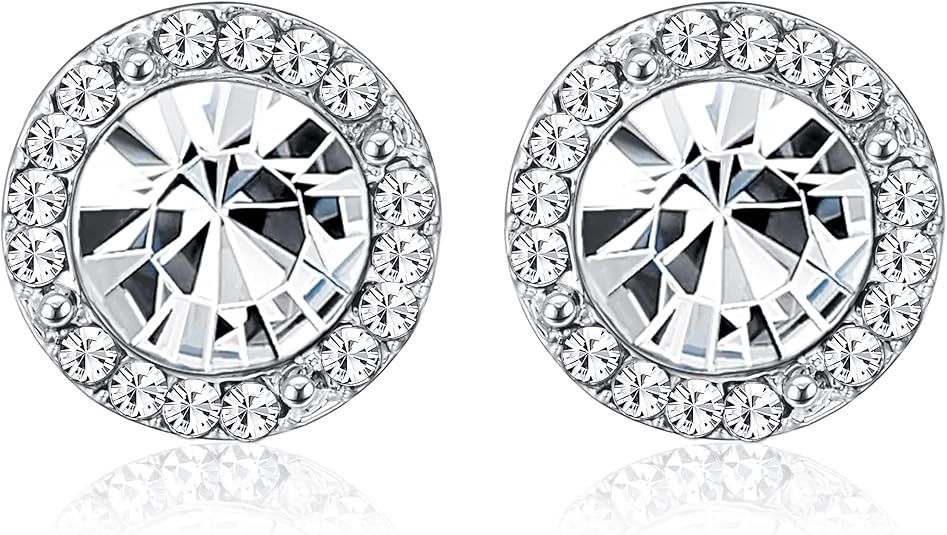 Thunaraz Elegant Clip on Earrings for Women Crystal Wedding Earrings Clip on Rhinestone Formal Ea... | Amazon (US)