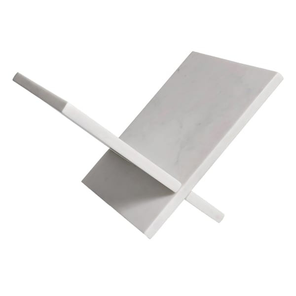 White Marble Book Easel, 13x9 | At Home