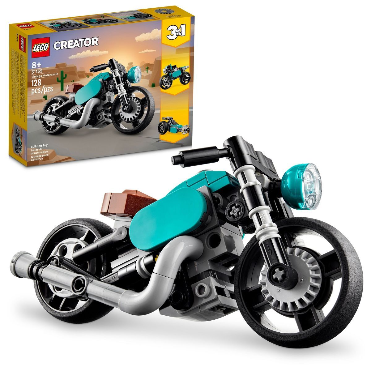LEGO Creator 3 in 1 Vintage Motorcycle Building Toys 31135 | Target