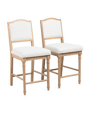 Set Of 2 16x39.5 Wooden Frame Counter Stools With Turned Legs | Chairs & Seating | Marshalls | Marshalls