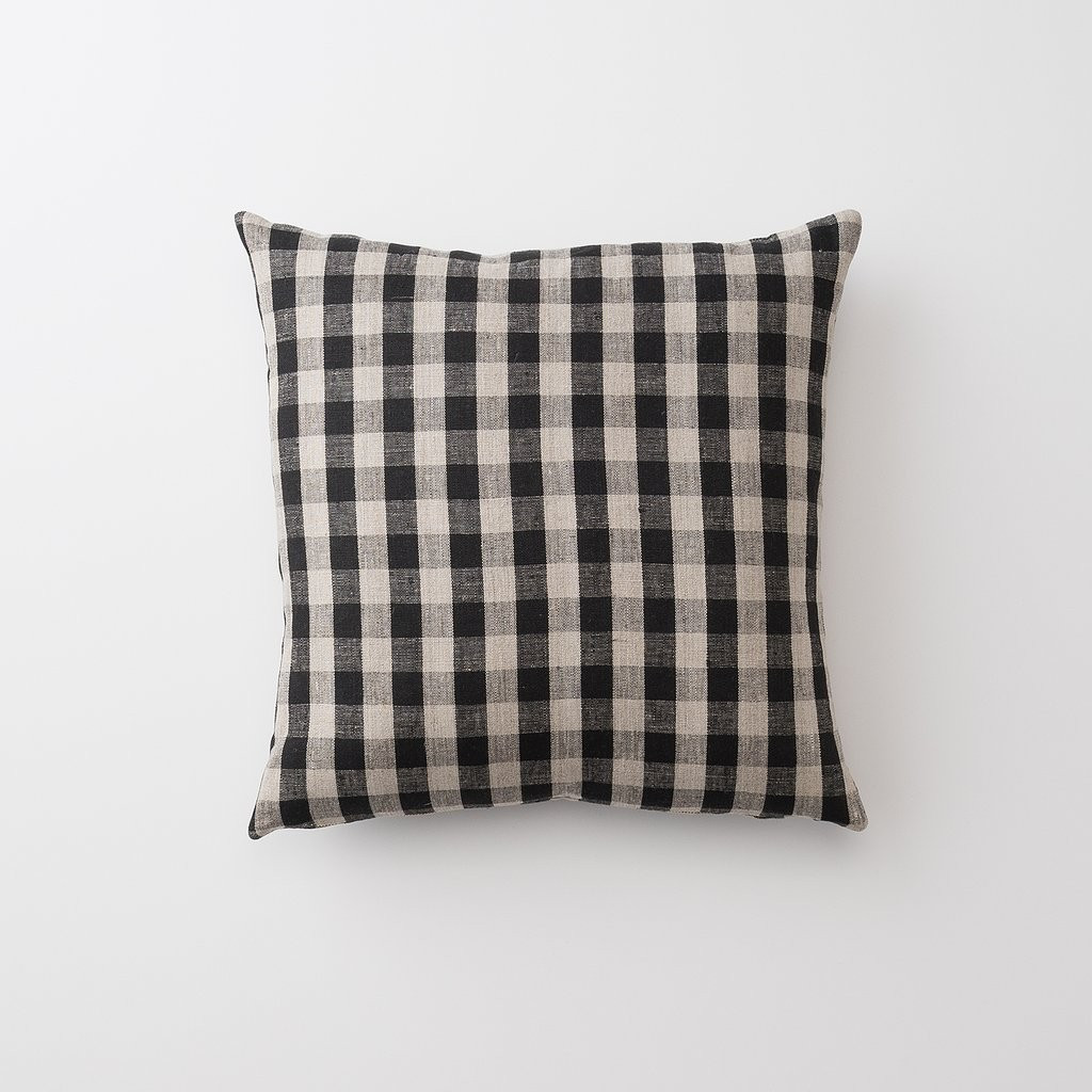 Linen Check Pillow - Throw | Schoolhouse