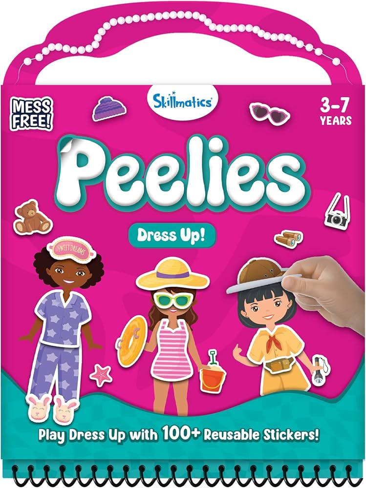 Skillmatics Reusable Sticker Activity Book - Peelies, 100+ Reusable Cling Stickers, 6 Pictures, M... | Amazon (US)
