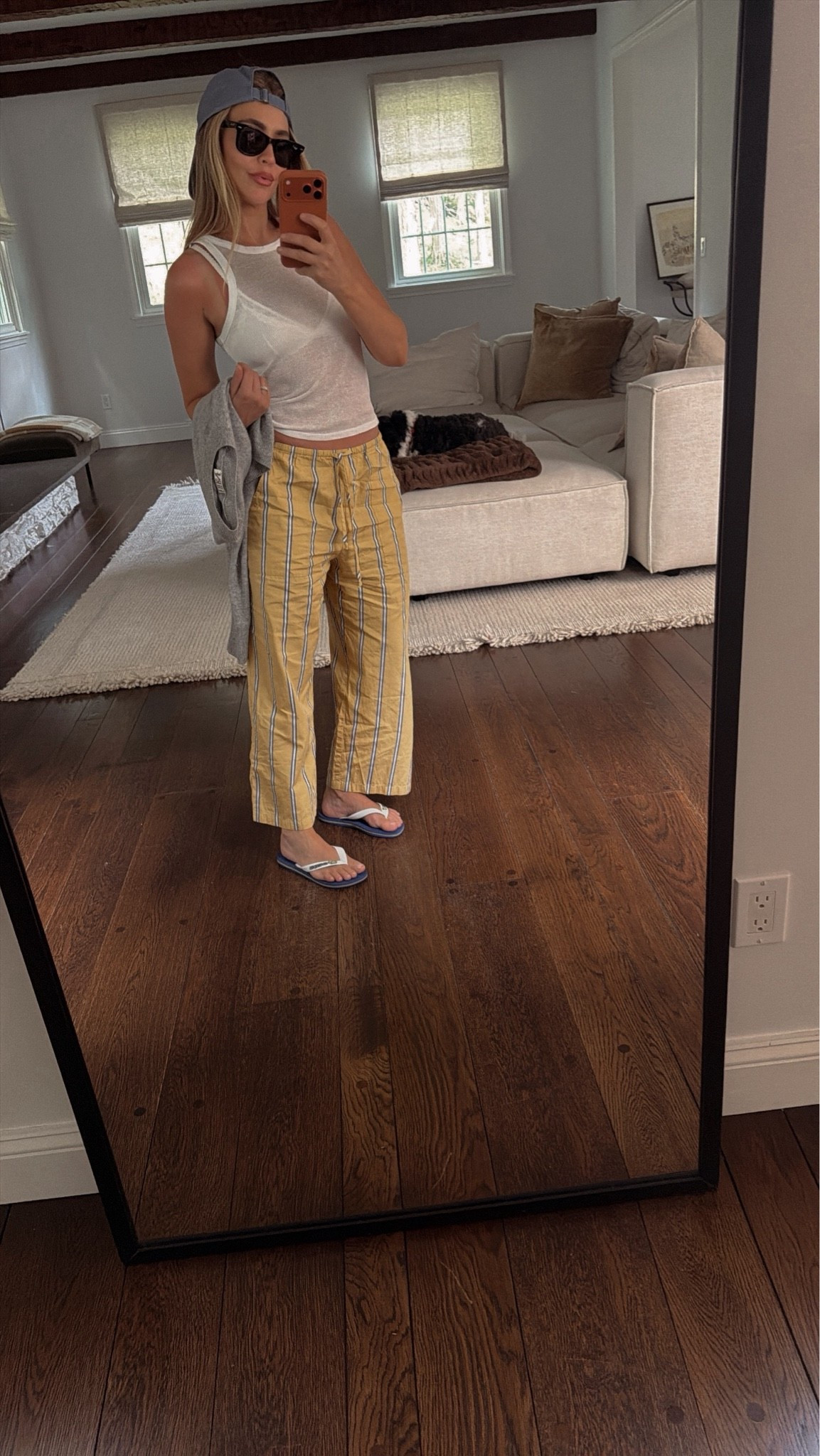 Tank small 
Sweater Xs 
Pants small (exact colorway old linked a few similar options to recreate same look!)