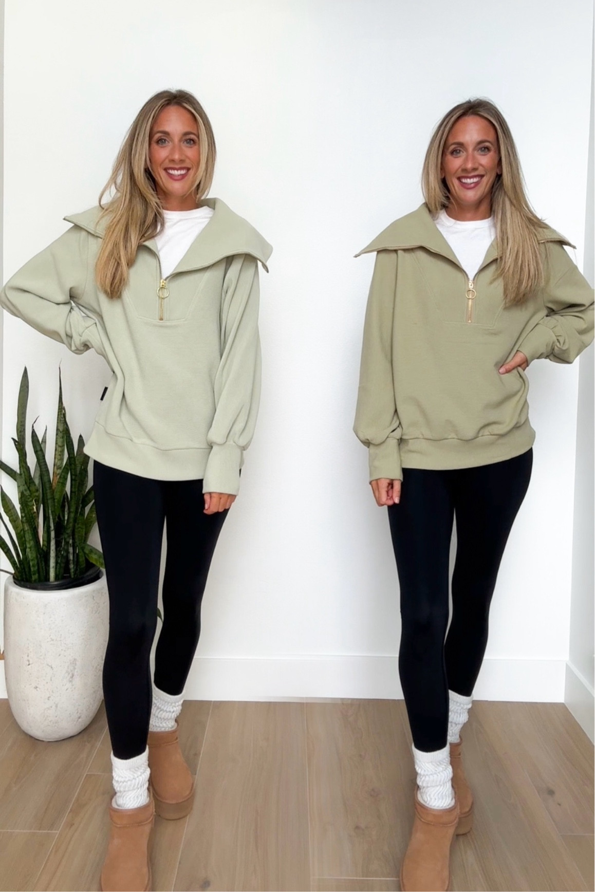 The Varley Vine half-zip pullover is the perfect cozy but elevated fall pullover. It is $158 though so I found an Amazon one that look almost identical and now you can buy 6 colors for less than the price of one! The Amazon pullover is a little bit more light weight than the Varley one. The gold zipper looks identical and there is also a silver zipper option for only $12. The Varley fabric is  53% Cotton, 46% Polyester, 1% Elastane and the Amazon fabric is 65% rayon + 33% polyester + 2% spandex

#LTKSaleAlert #LTKFallSale #LTKFindsUnder50