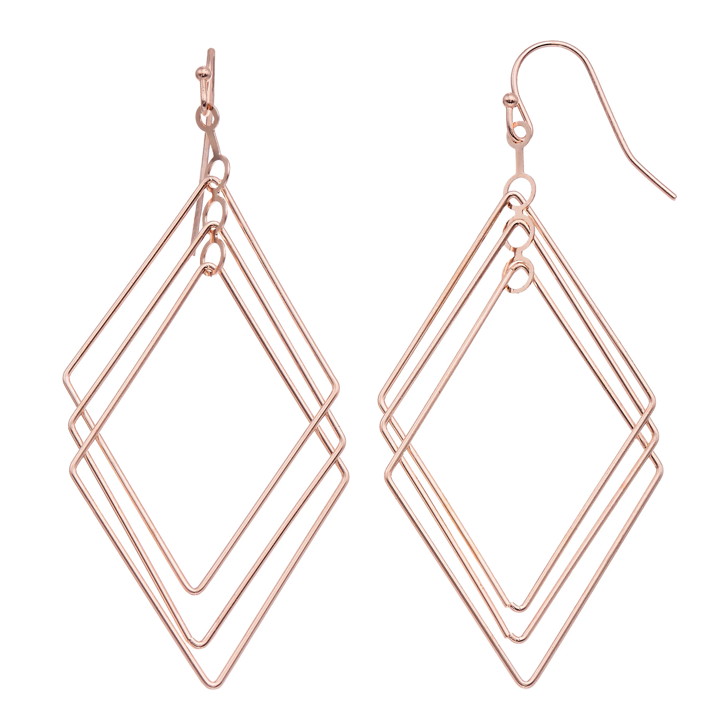 LC Lauren Conrad Geometric Nickel Free Drop Earrings | Kohl's