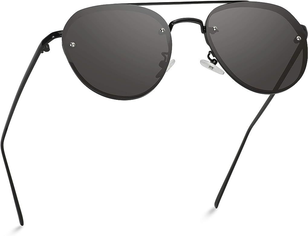 New Round Aviator Design Metal Frame Designer Inspired Sunglasses | Amazon (US)