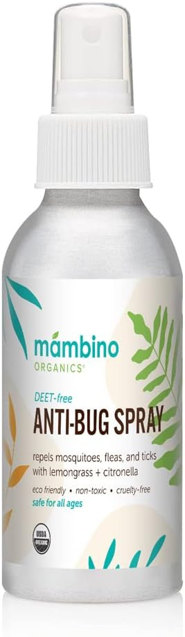 Mambino Organics Anti-Bug Spray, DEET-Free, Organic Mosquito Repellent with Essential Oils, Reef ... | Amazon (US)