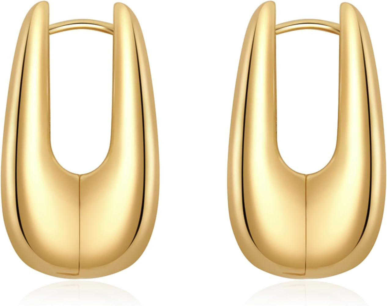 Trendy Gold Plated Knot Earrings for Women Chunky Statement Drop Dangle Earrings Lightweight Hypo... | Amazon (US)