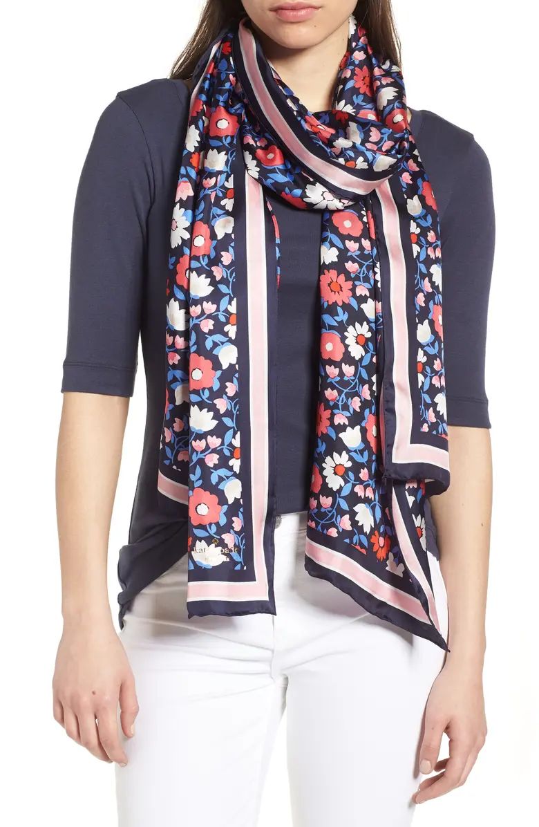 kate spade new york daisy oblong silk scarf | Nordstrom