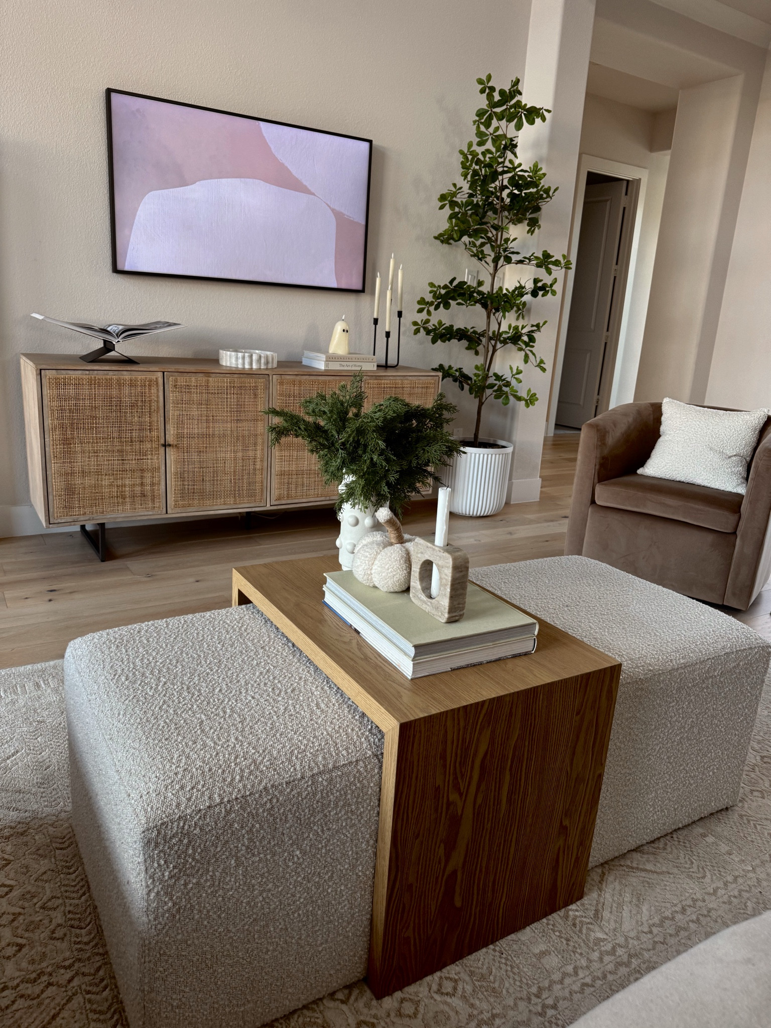 My boucle ottoman is restocked!!! Tj Maxx find!! Similar ones are $$$$!! Neutral living room 

#LTKHome #LTKSaleAlert #LTKStyleTip