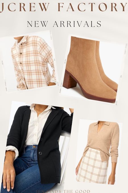Cute new fall arrivals from J Crew Factory
Adding to cart!

Shacket, workwear, sweater, camel boots 

#LTKfindsunder100