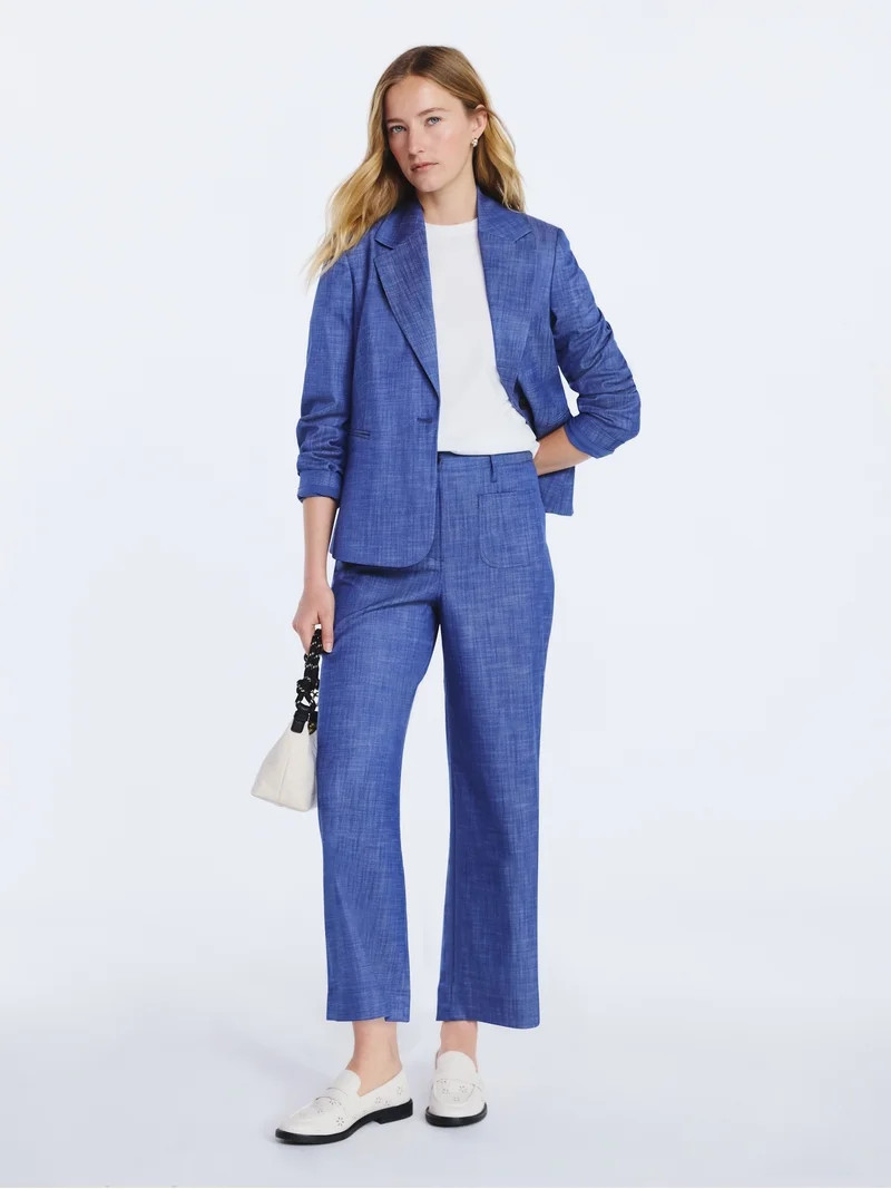 Free Assembly Women's High Rise Cropped Patch Pocket Pant, Sizes XS-XXL | Walmart (US)