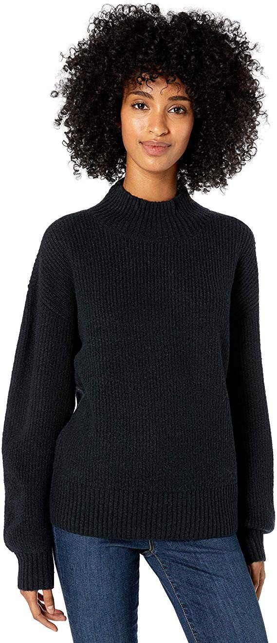 Amazon Brand - Goodthreads Women's Boucle Shaker Stitch Balloon-Sleeve Sweater | Amazon (US)