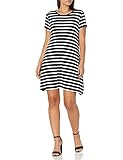 Amazon Essentials Women's Short-Sleeve Scoop Neck Swing Dress | Amazon (US)