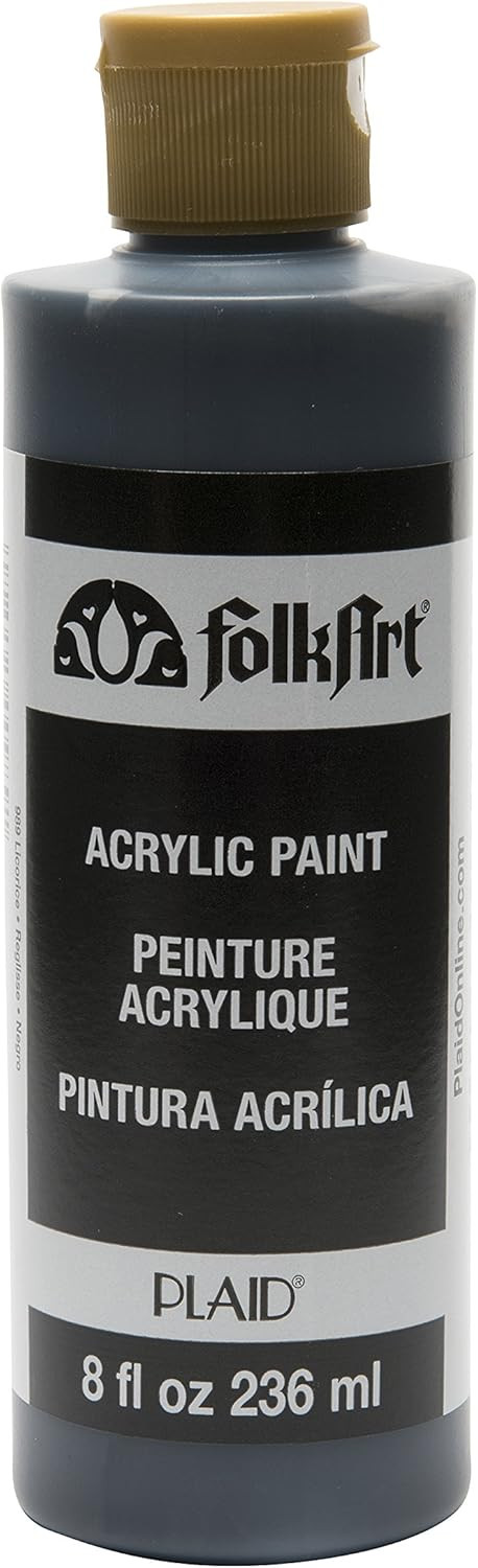 FolkArt Acrylic Paint in Assorted Colors (8 oz), , Licorice | Amazon (US)