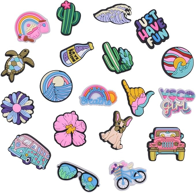 Shoe Charms for Boys Shoe Pins Shoe Charms Cute Charms Shoe Access PVC Summer Beach Shoe Charms f... | Amazon (US)