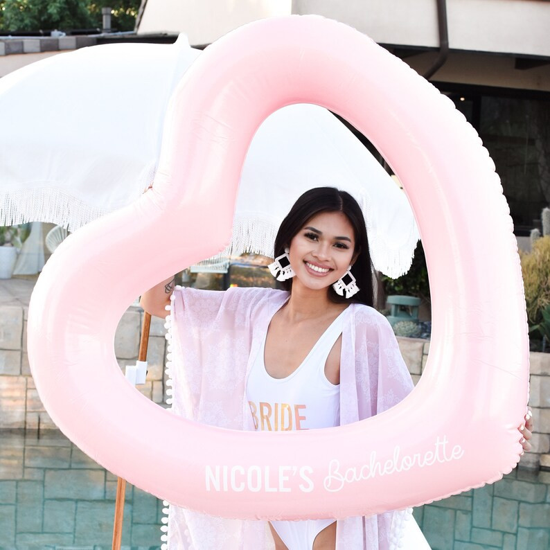 Personalized Pool Float Beach Bachelorette Party Decor Gift for Bride Bachelorette Decorations He... | Etsy (US)