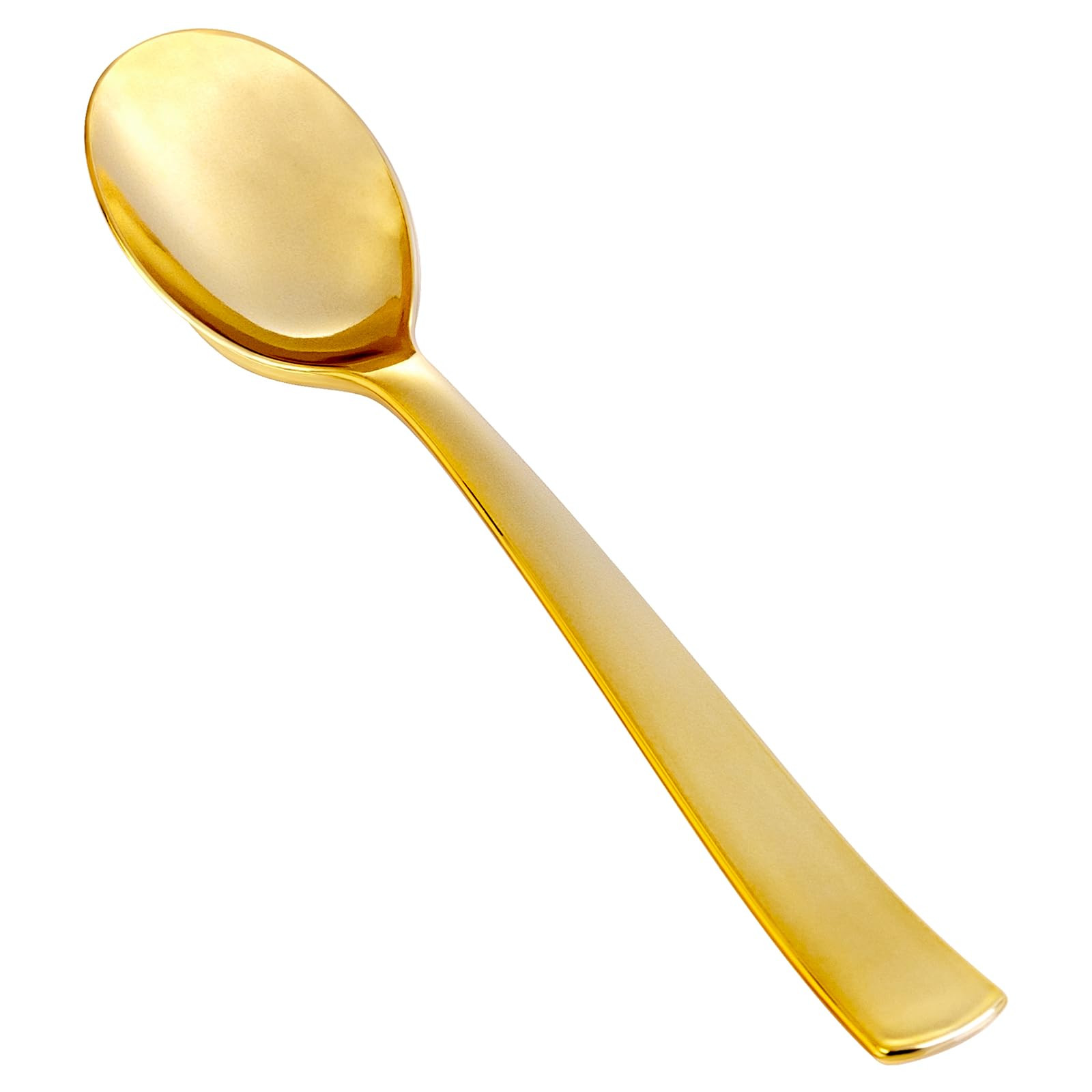 YOUBET 50Pcs Gold Plastic Spoons - Heavy Duty Plastic Spoons - Heavyweight Gold Disposable Silver... | Amazon (US)