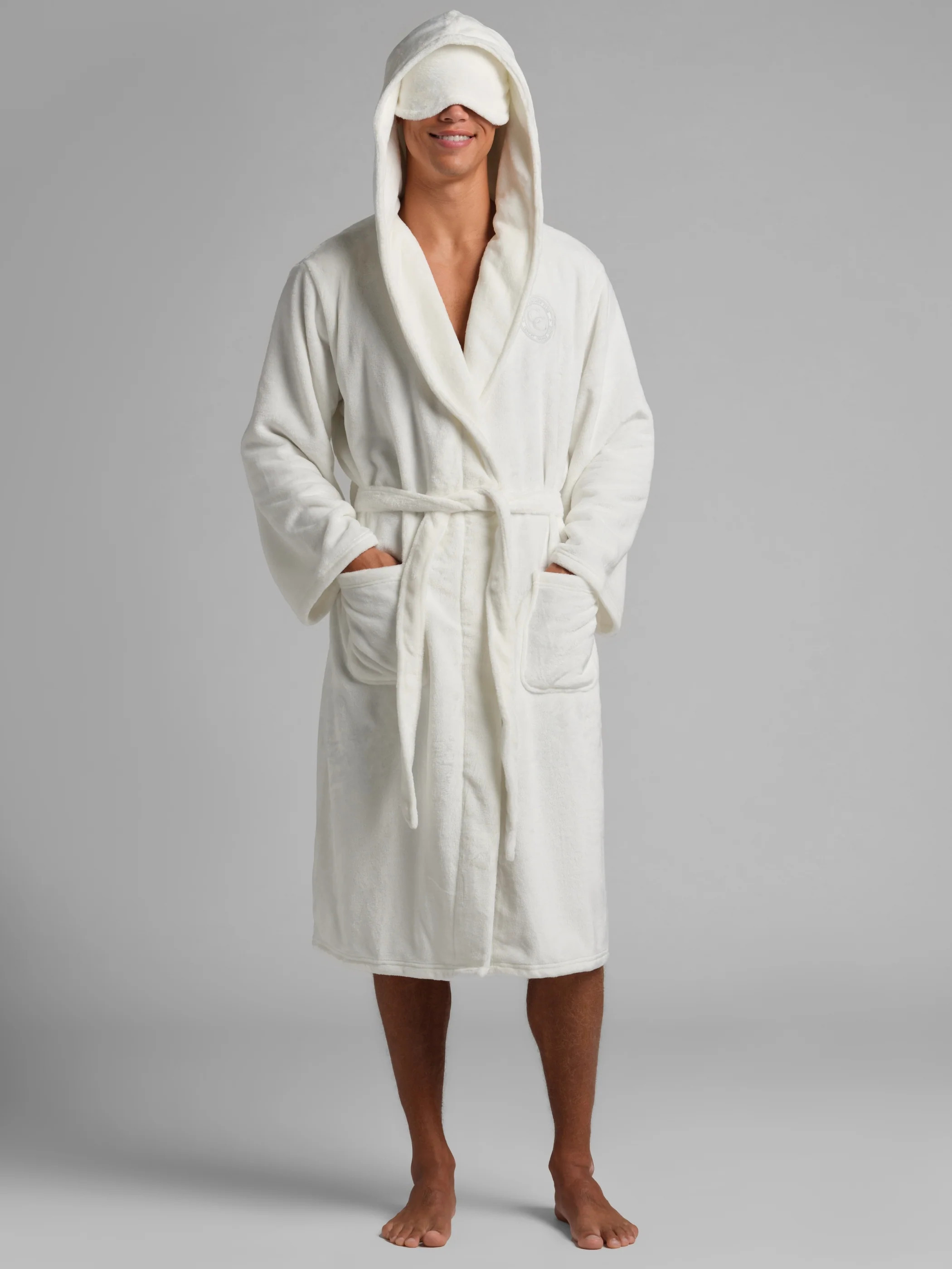 Comfrt Do Not Disturb Dreamday™ Plush Robe | Snow | M/L | Comfrt