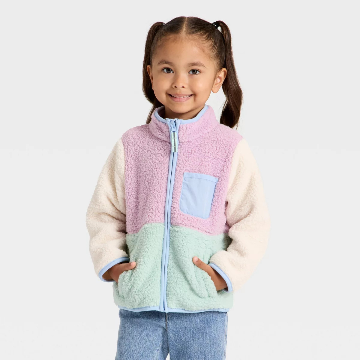 Toddler Girls' Full Zip Fleece Jacket - Cat & Jack™ | Target