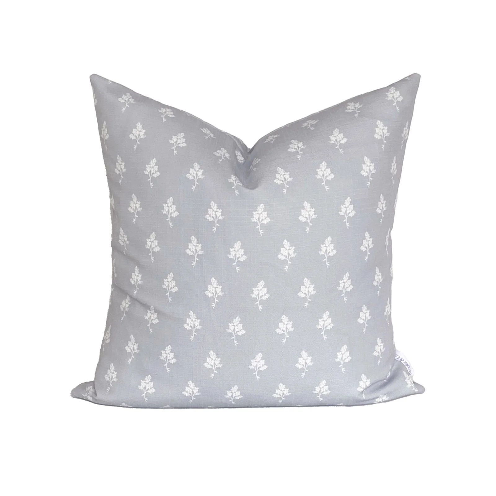 Hannah Floral Pillow in Stone Grey | Brooke and Lou