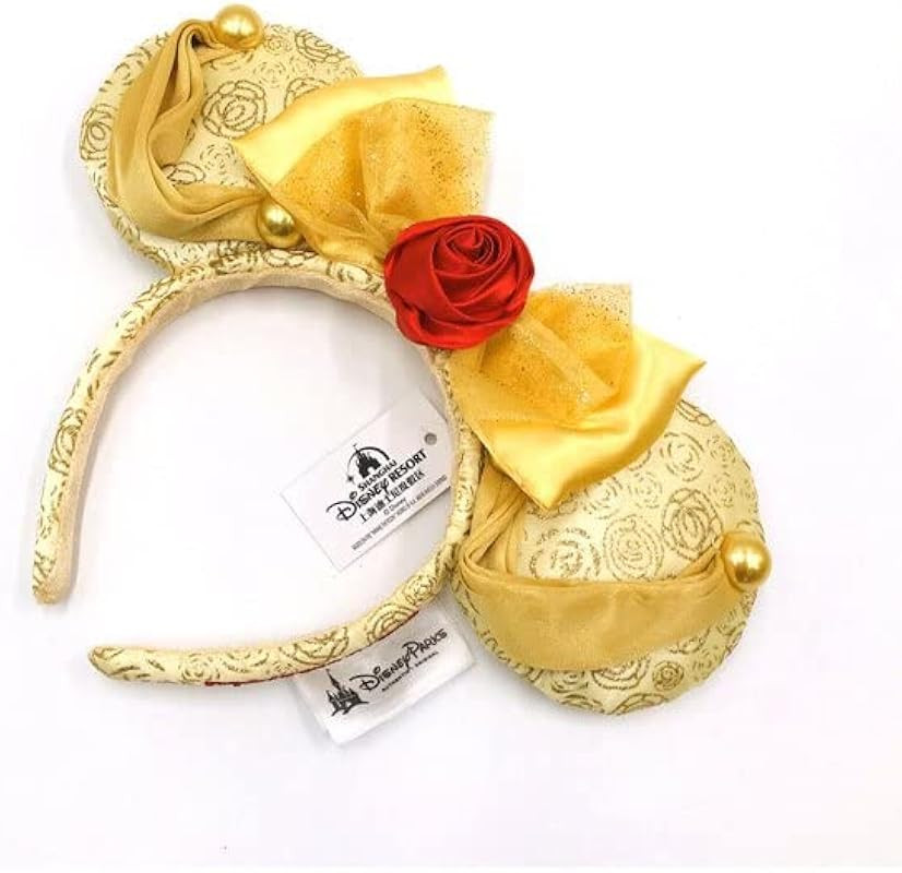 Park Belle Minnie Beauty and the Beast Bow Headband Ears Mickey | Amazon (US)
