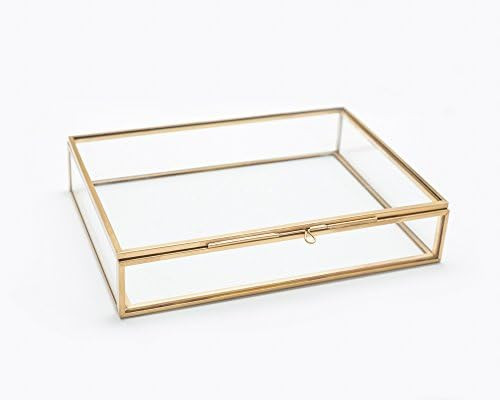 The Queen of Crowns Glass Photo Box, Proof Box, Glass Shadow Box, Gold Glass Box (5x7) | Amazon (US)