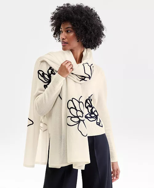 100% Cashmere Oversized Scarf, Macy's Exclusive | Macy's