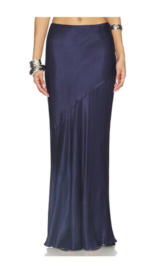 Junie Maxi Skirt in Navy | Revolve Clothing (Global)