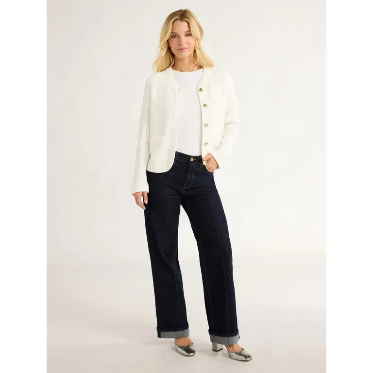 Free Assembly Women’s Welt Pocket Cardigan, Lightweight, Sizes XS-XXL | Walmart (US)