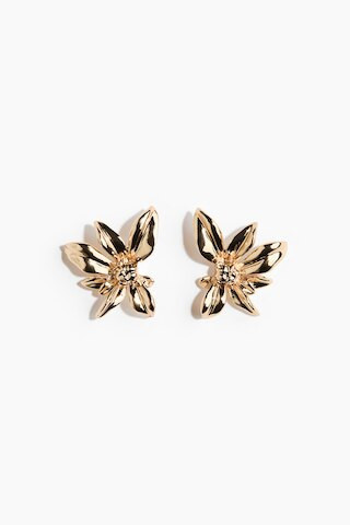 H & M - Flower-Shaped Earrings - Gold-Colored | H&M (US + CA)