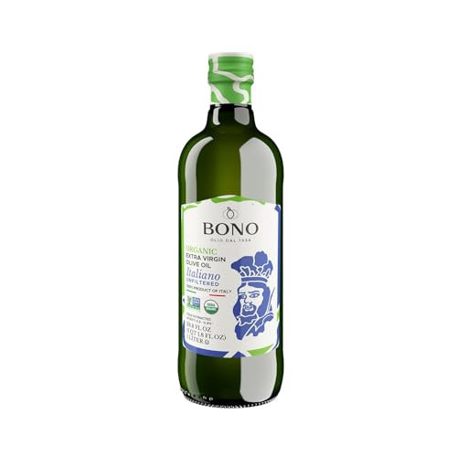 Bono Organic Extra Virgin Olive Oil Unfiltered Italiano 100% Imported from Sicily 33.8 oz Bottle | Amazon (US)