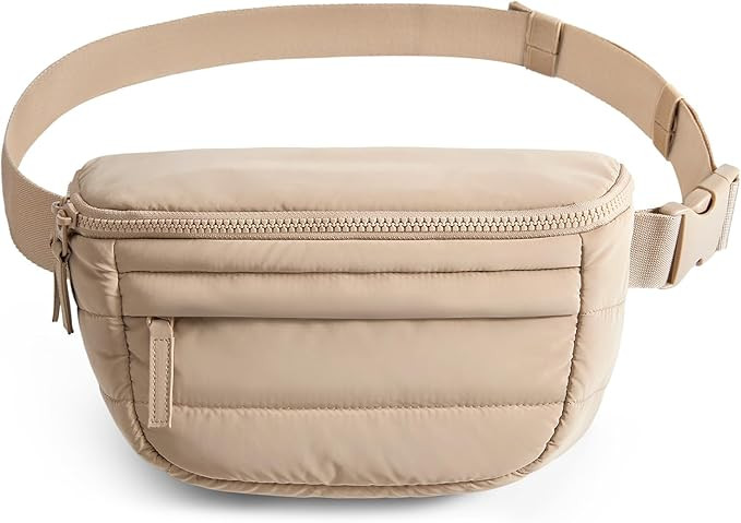 BAGSMART Fanny Packs for Women Two Way Zipper Belt Bag with Adjustable Strap, Puffy Fashion Waist... | Amazon (US)