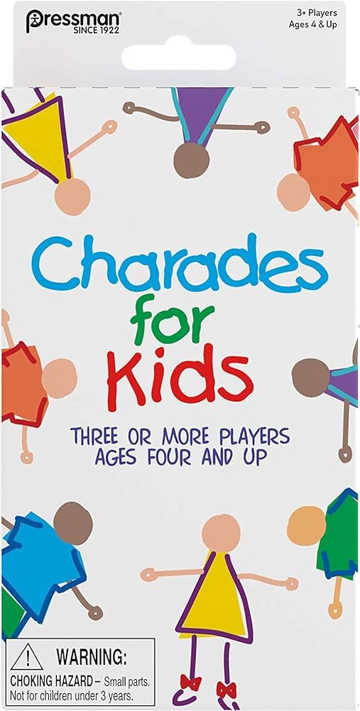 Pressman Charades for Kids Peggable - No Reading Required Family Game Multicolor ,5" | Amazon (US)