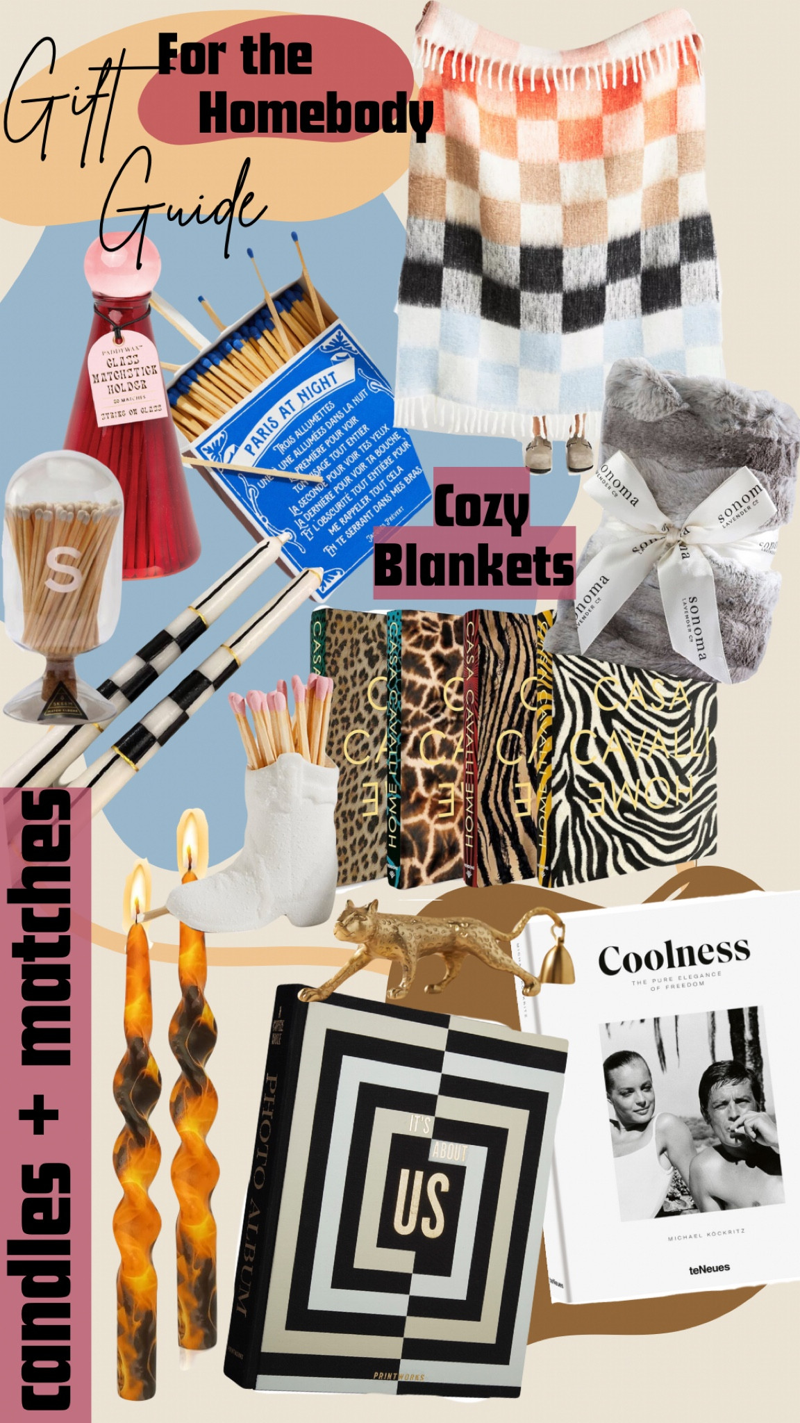 Holiday gift guide: for the homebody! Gifts to keep your family and friends cozy, comfy, and chic at home. From candles, to matches, to coffee table books, blankets (microwaveable!) Christmas shopping made easy!

#LTKHoliday #LTKGiftGuide #LTKFindsUnder100