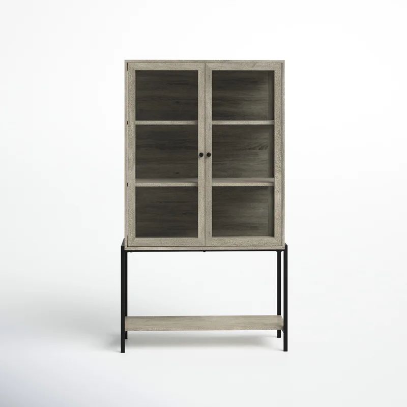 Warner 36'' Wide Solid Wood Curio Cabinet | Wayfair North America