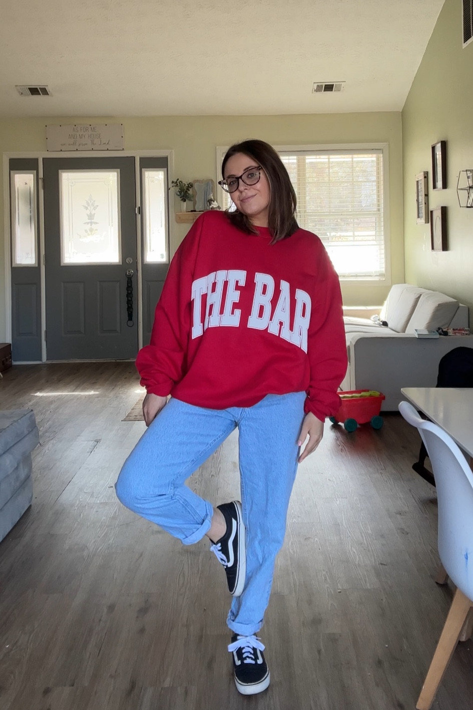 jeans are zara so can’t link (yet!) 
i got a large in the sweatshirt - all colors are currently sold out except the gray so i linked that one as well! 

#LTKFindsUnder100 #LTKShoeCrush #LTKPetite