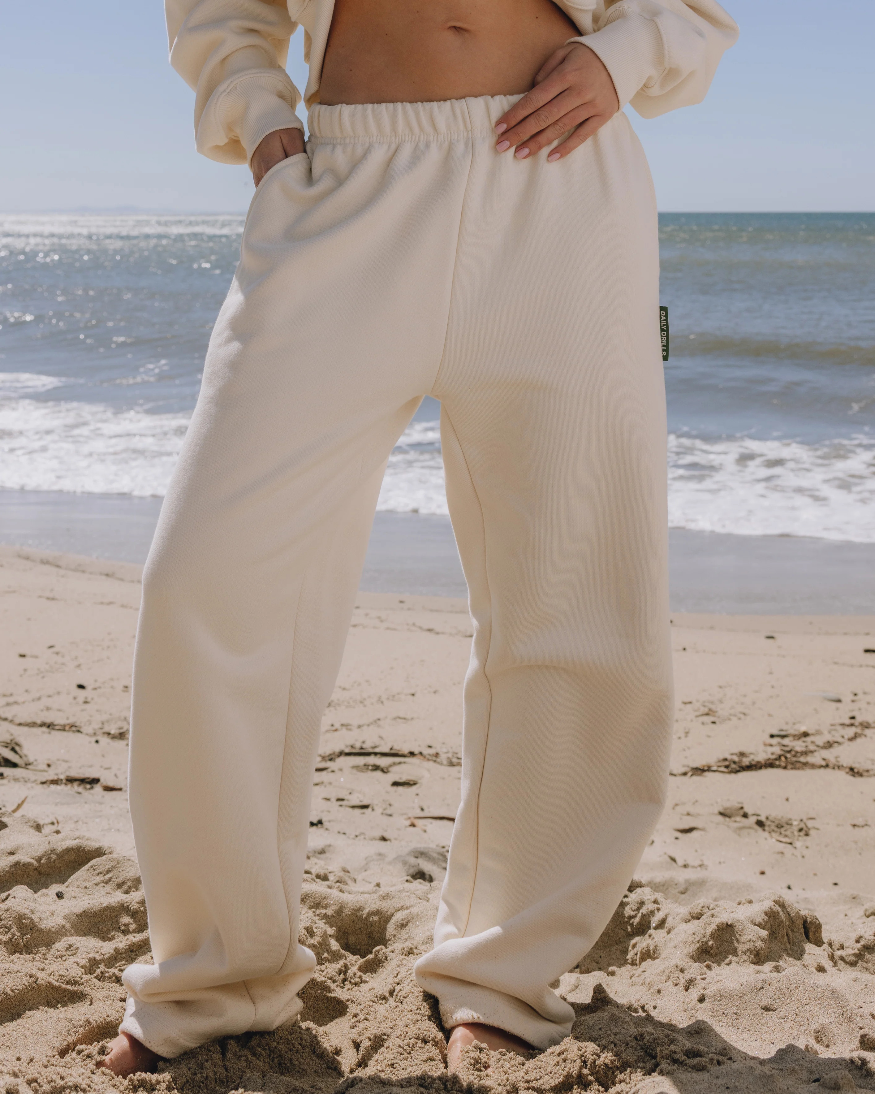 Heavyweight Straight Leg Sweatpants - Sand | Daily Drills LLC