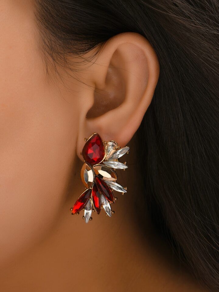 Gemstone Decor Stud Earrings | SHEIN