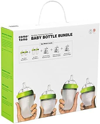 Comotomo Baby Bottle Bundle, Green | Amazon (US)