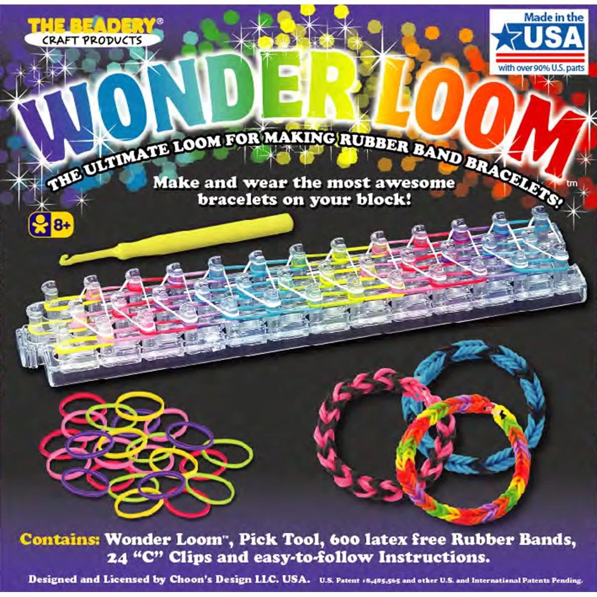The Beadery Wonder Loom Kit, Gift for Kids, Includes 600 Rubber Bands - Walmart.com | Walmart (US)