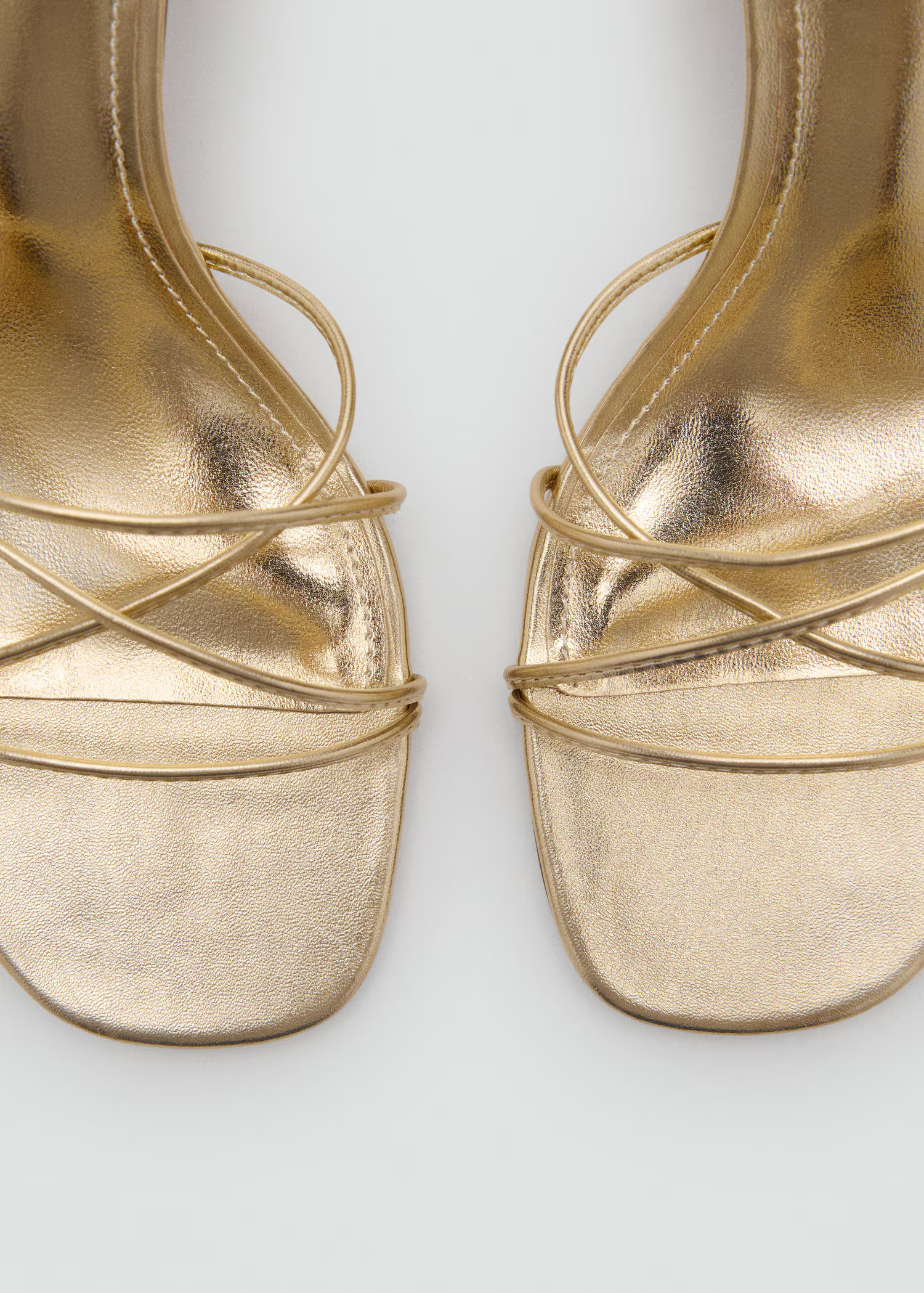Heeled sandal with crossed straps - Women | MANGO United Kingdom | MANGO (UK)