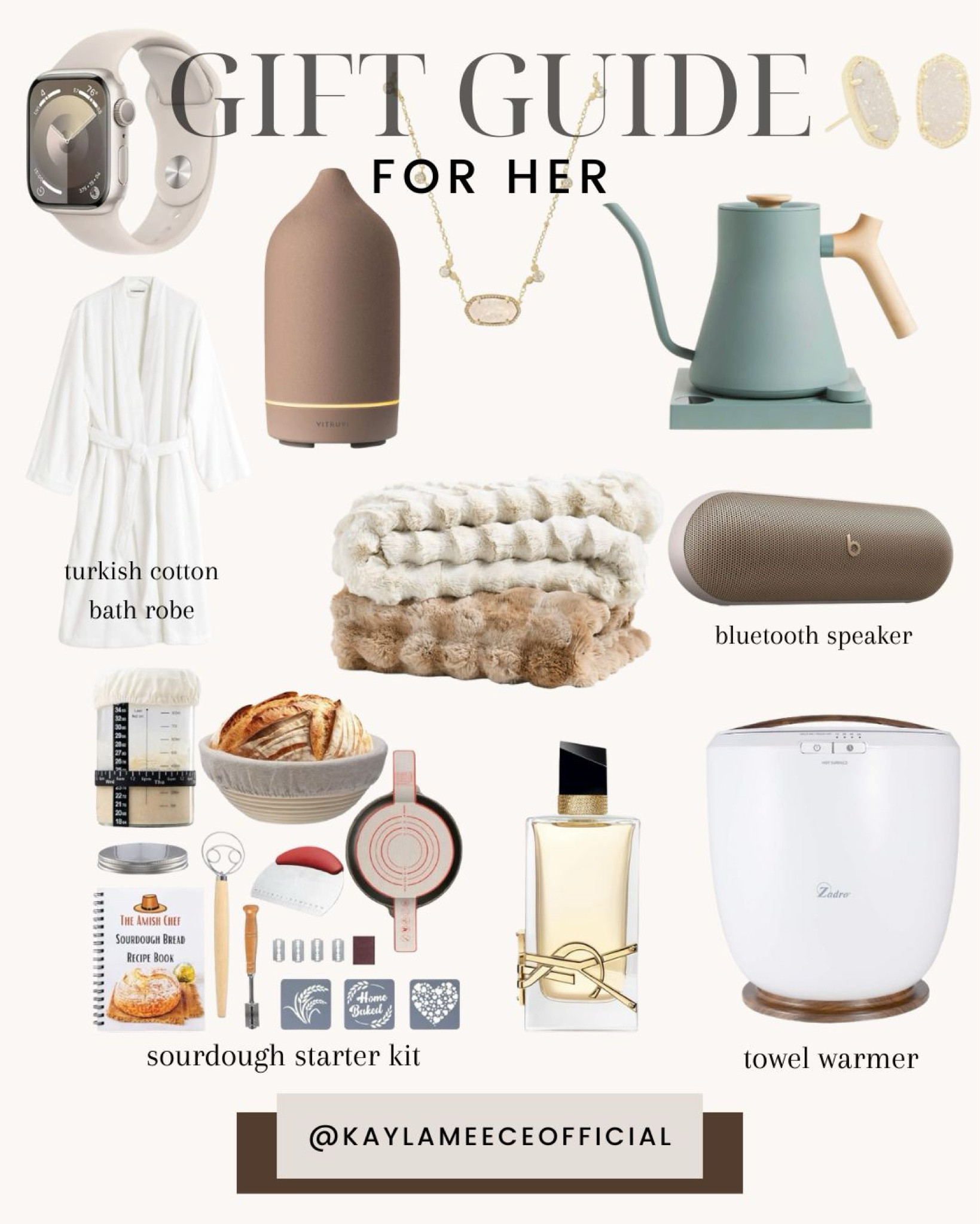 Gift Guide for Her 

#holidaygiftguide #giftguideforher #giftguide2024 #uniquegiftideas #giftideasformom #giftideasforgrandma #giftideasforsister #christmasgiftideasforher #holidayshopping #cozygifts #homebody #kendallscott #turkishrobe #sourdoughstarterkit #amazongiftideas #applewatch 

#LTKCyberWeek #LTKHoliday #LTKGiftGuide