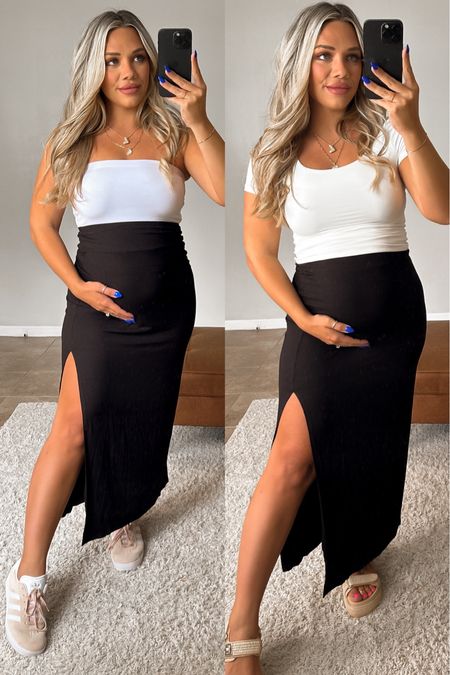 Tube top size medium. Skirt size medium order your true size I’m 20 weeks pregnant it’s only $6. Can be styled so many ways 

#LTKFindsUnder50 #LTKStyleTip #LTKBump