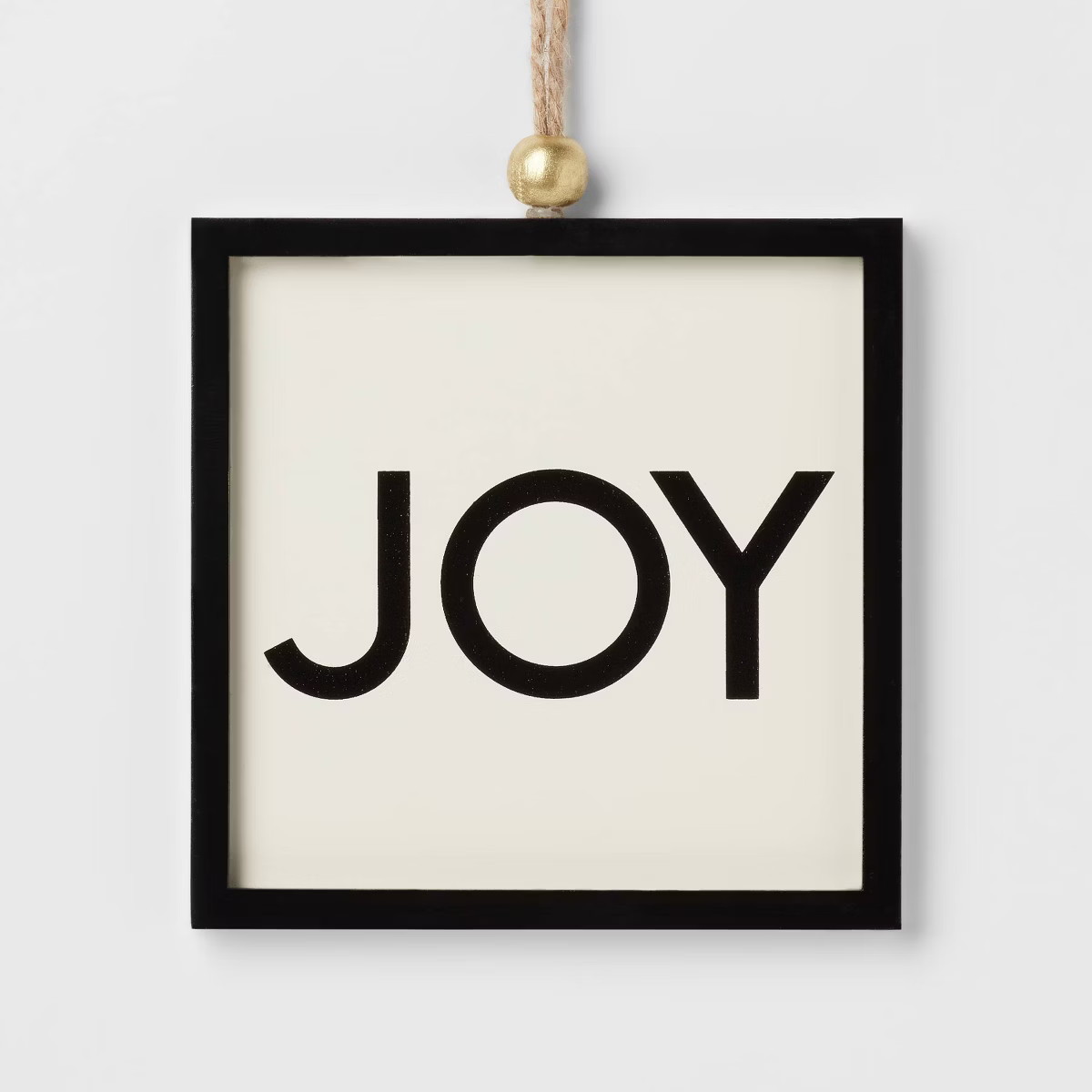 Wood Framed 'Joy' Christmas Tree Ornament Black/White - Wondershop™ | Target