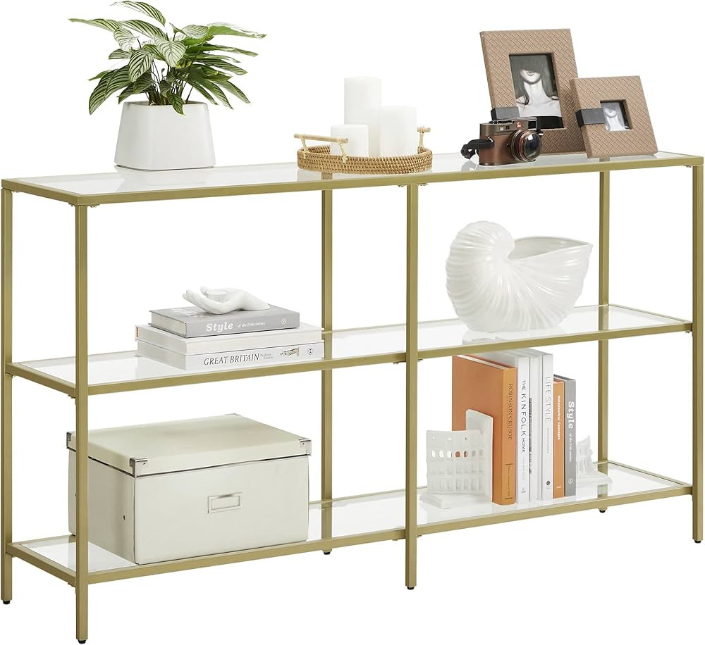 VASAGLE 51.2 Inch Console Table with 3 Shelves, Sofa Tables, Modern Entryway Table, Metal Frame, ... | Amazon (US)