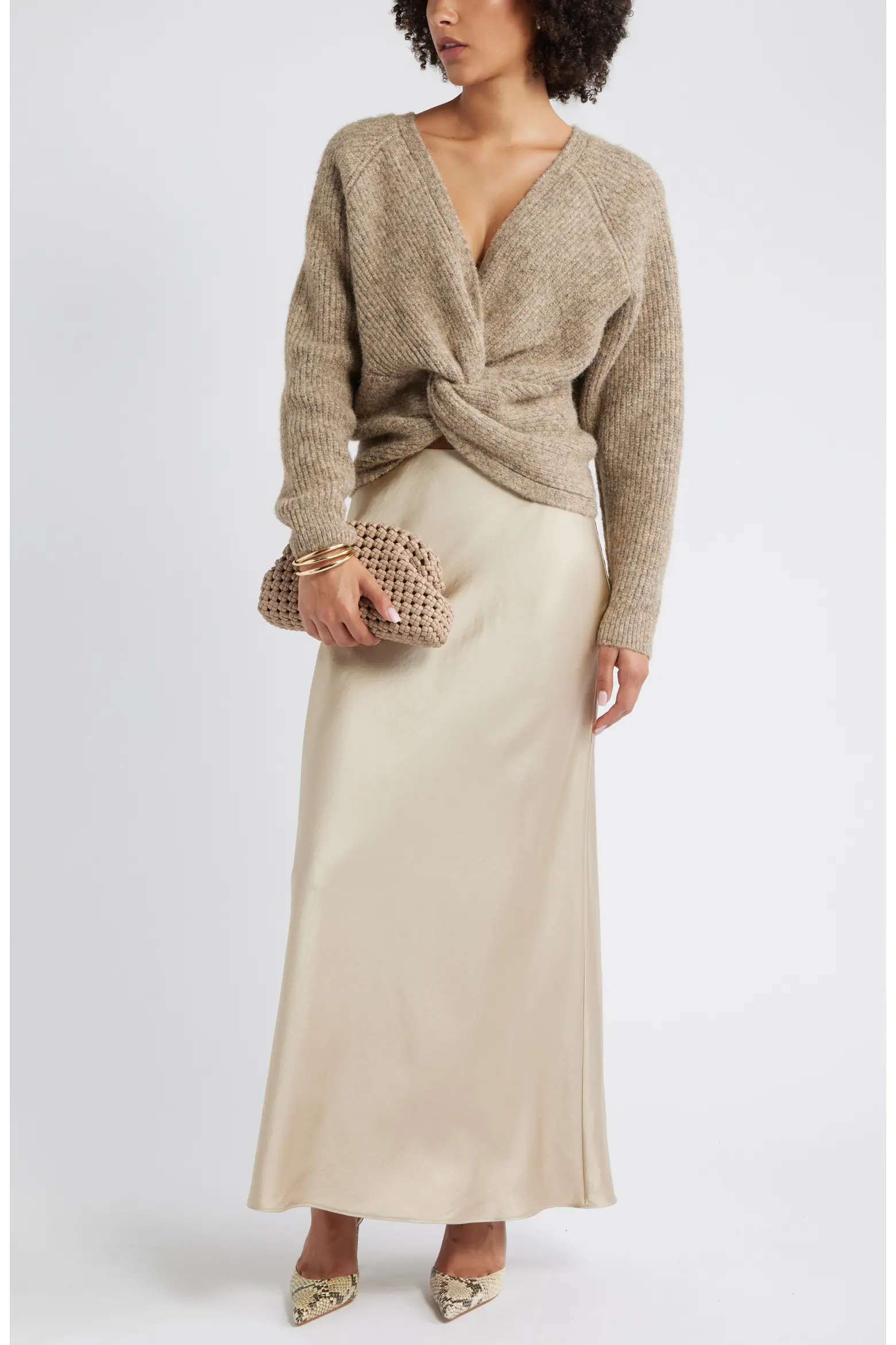 Open Edit Satin Maxi Skirt (Women) | Nordstrom | Nordstrom