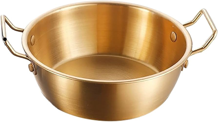 Stainless Steel Mixing Bowl, 4.7 inch Gold Salad Bowl with Double Handles, Flat Base Serving Bowl... | Amazon (US)