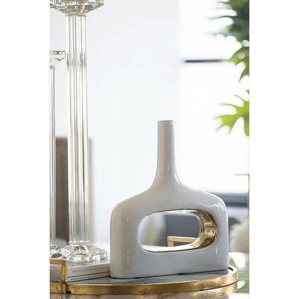 Amblewood White 13.2'' Ceramic Table Vase | Wayfair North America